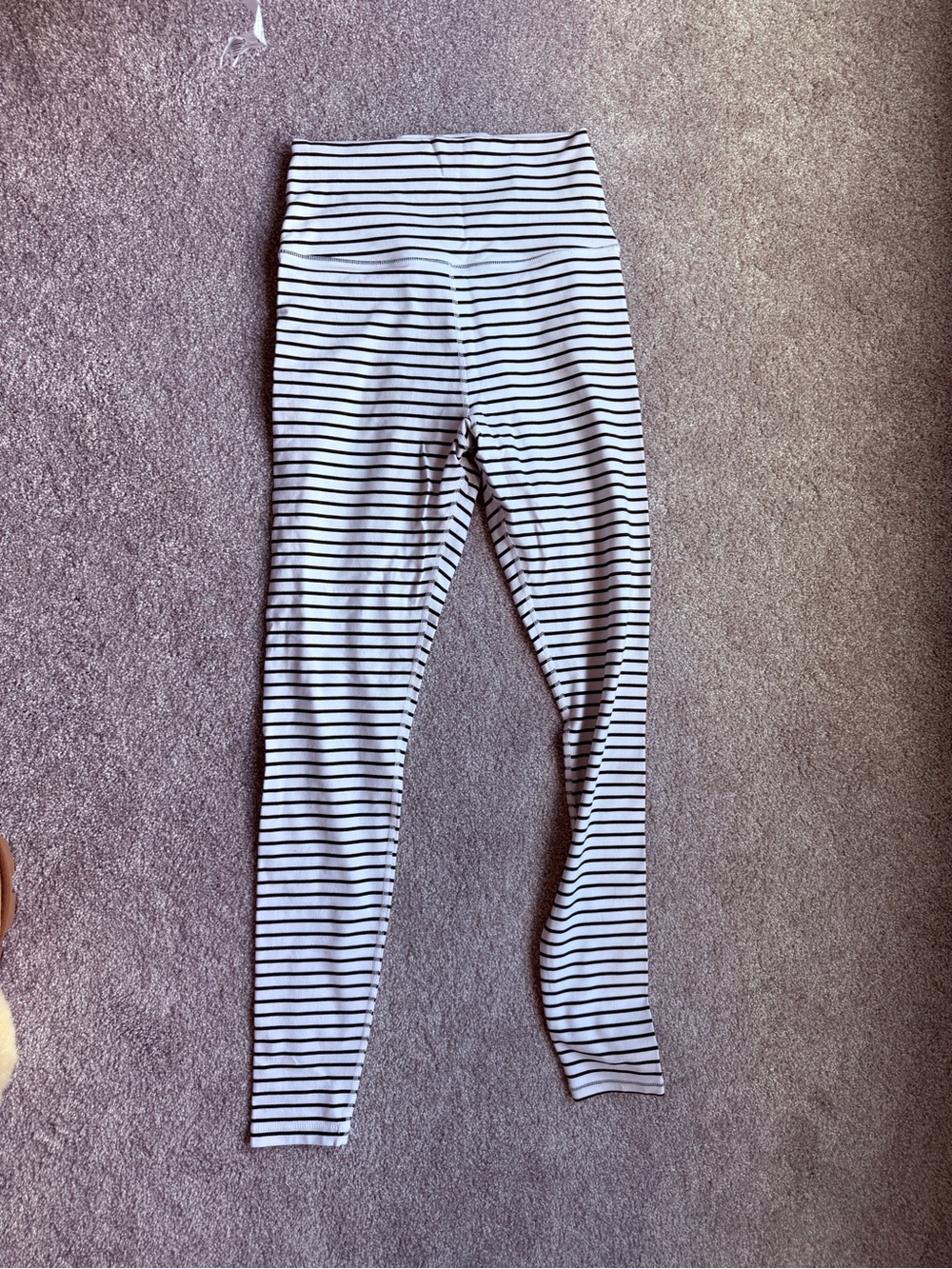 Glyder Black and White Striped Kids Leggings